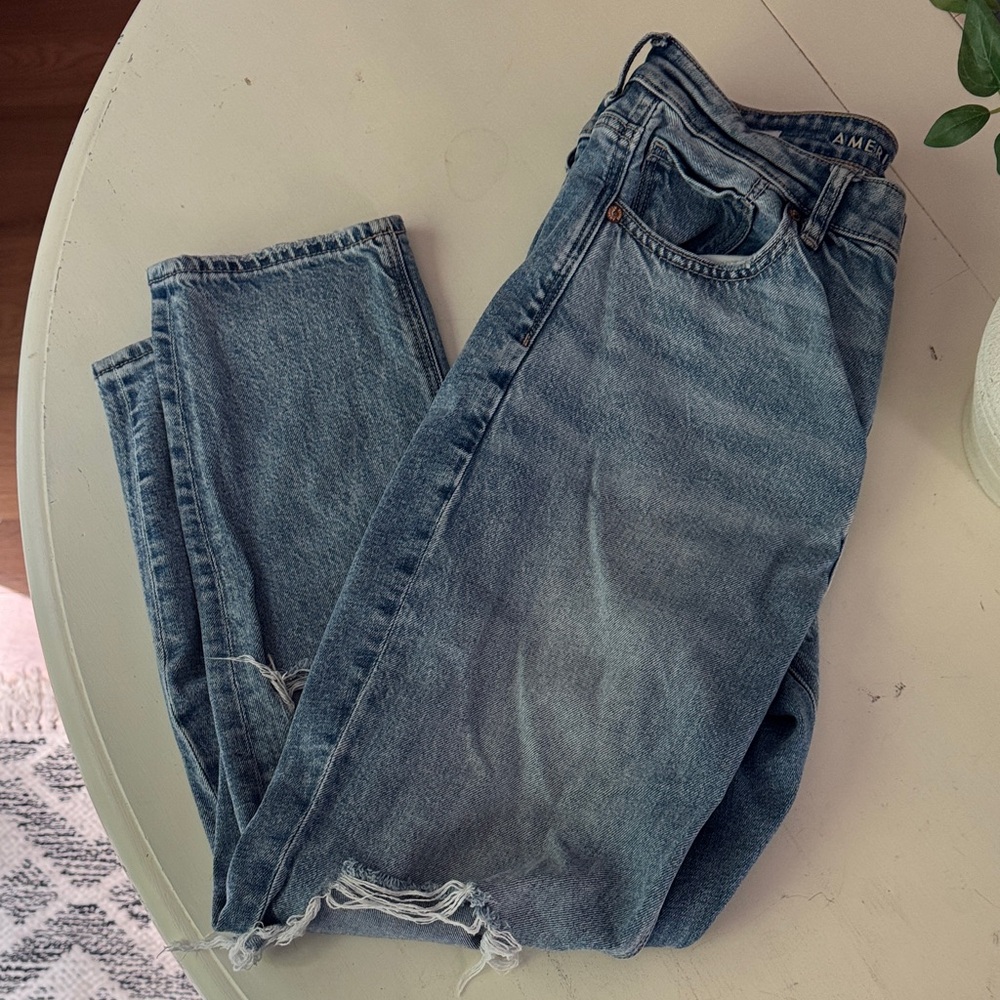 American Eagle Outfitters Light Blue Straight Leg Jeans